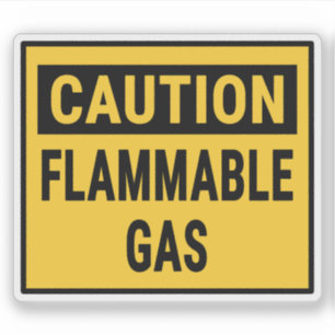 Pegatina Gas inflamable de precaución