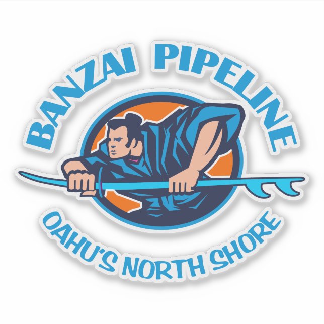 Pegatina Gasoducto Banzai (azul) (Anverso)