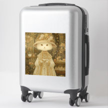 Gata Lady Snow – Gato Victoriano con Taza de Té