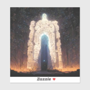 Pegatina Gate To Eternity Fantasy Sci-Fi Art