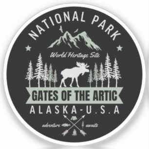 Pegatina Gates of the Arctic National Park Alaska