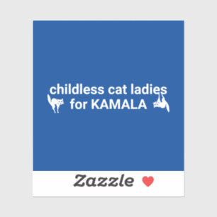 Pegatina Gatitas sin hijos damas de gato para Kamala gatos