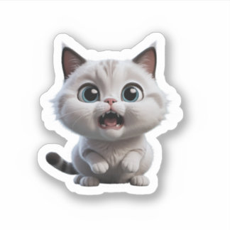 Pegatina gatito adorable