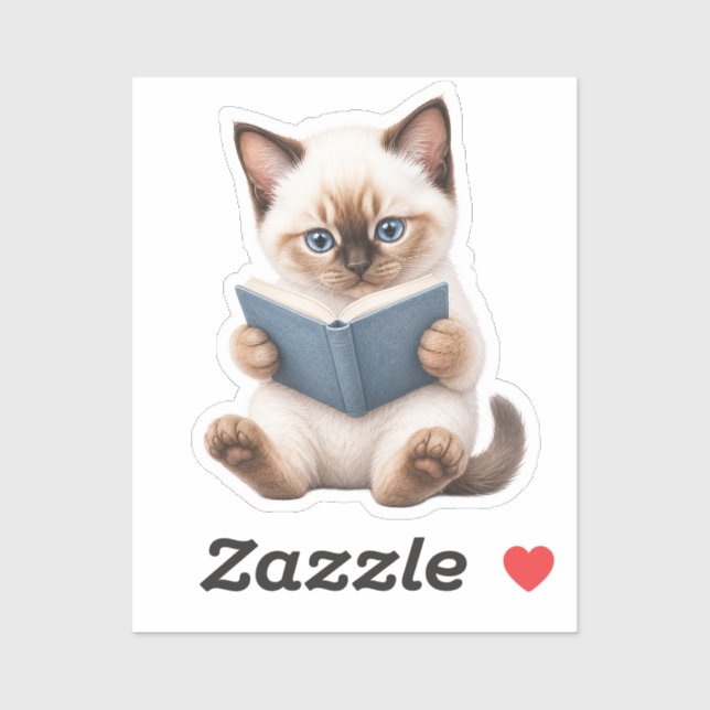 Pegatina Gatito Kawaii Adorable (Hoja)