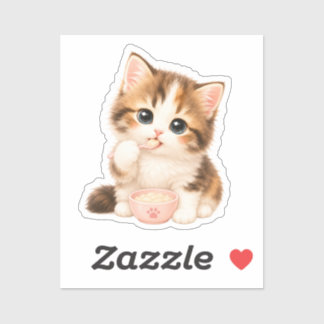 Pegatina Gatito Kawaii Adorable