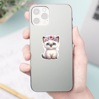 Pegatina Gatito Kawaii Adorable
