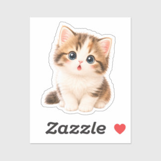 Pegatina Gatito Kawaii Adorable