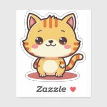 Gatito Naranja Kawaii en Posición Dormida
