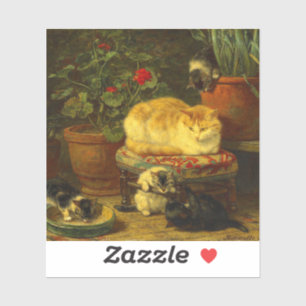 Pegatina Gatitos en juego