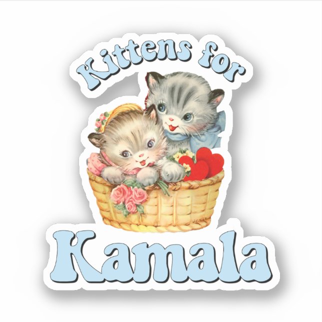 Pegatina Gatitos para Kamala (Anverso)