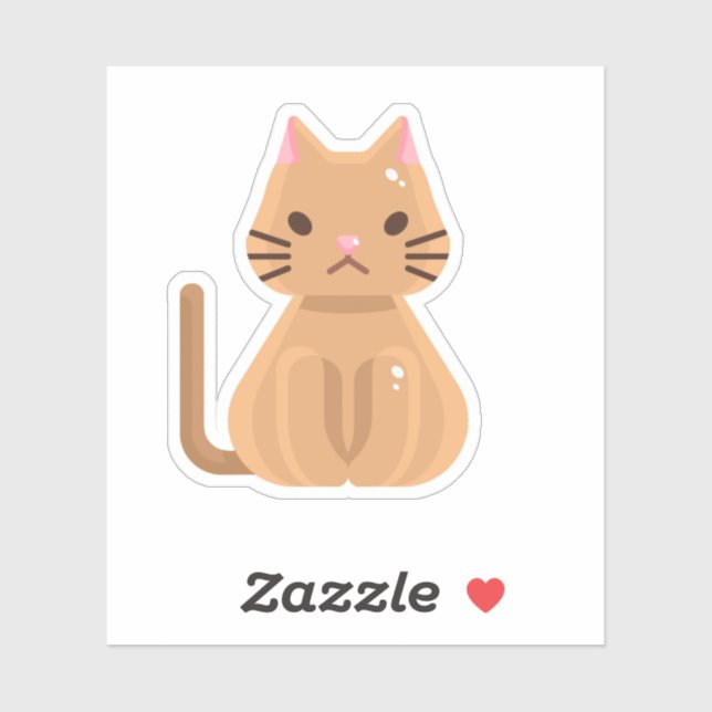 Pegatina Gato (Hoja)