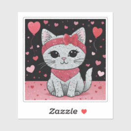 Pegatina Gato Adorable disfrazado - Perfecto Diversión de S