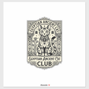 Pegatina Gato Antiguo Egipcio Gato Divertido Gráfico - Egip