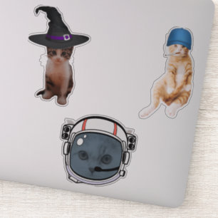 Pegatina Gato astronauta