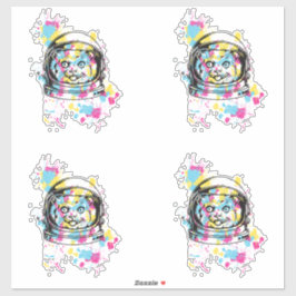 Pegatina Gato Astronauta