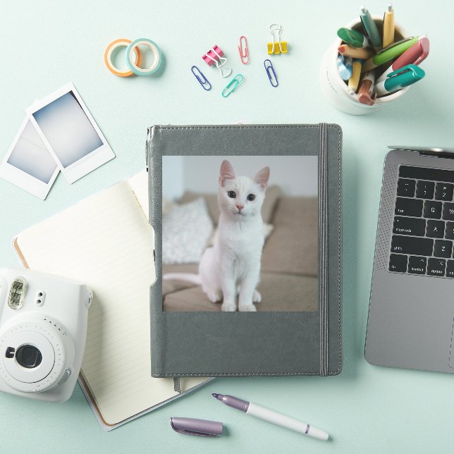 Pegatina Gato blanco | Zazzle_Growshop. (Funda para iPad)