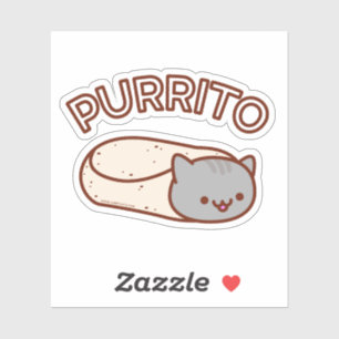 Pegatina Gato Burrito PURRITO