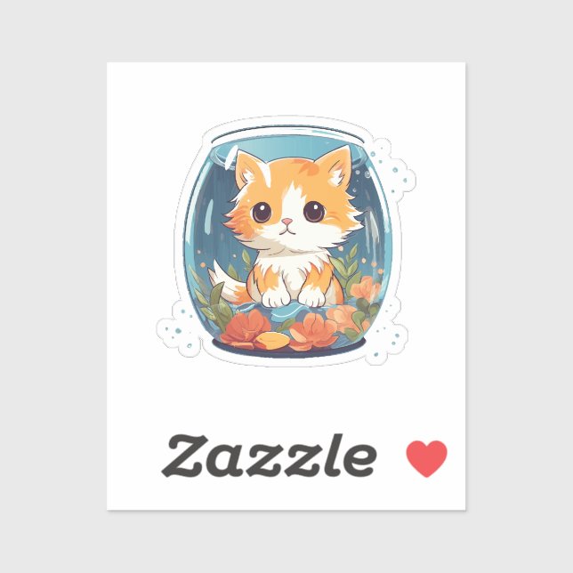 Pegatina Gato Culpable (Hoja)