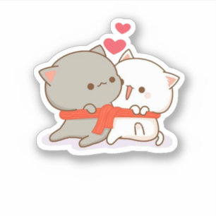 Pegatina Gato cutáneo mochi