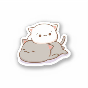 Pegatina Gato cutáneo mochi