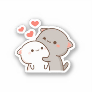 Pegatina Gato cutáneo mochi