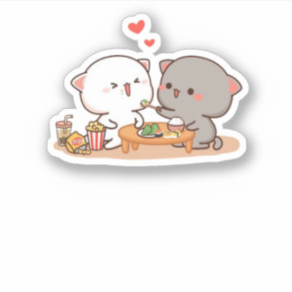 Pegatina Gato cutáneo mochi