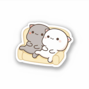 Pegatina Gato cutáneo mochi