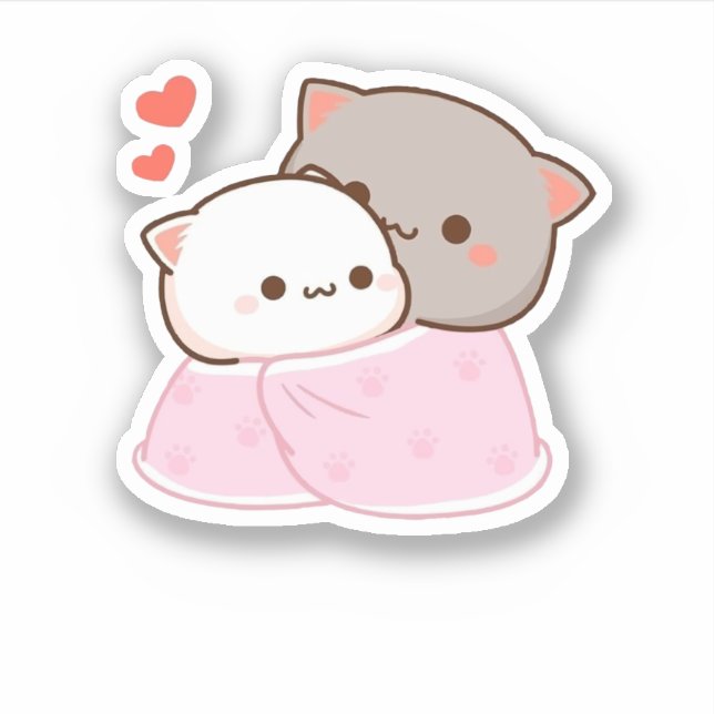 Pegatina Gato cutáneo mochi (Anverso)