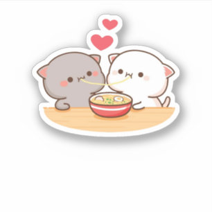 Pegatina Gato cutáneo mochi