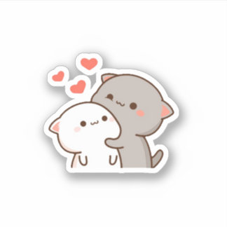 Pegatina Gato cutáneo mochi