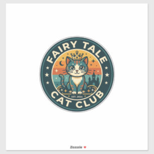 Pegatina Gato de Cuento de Hadas Diseño de Gatito Lindo - G