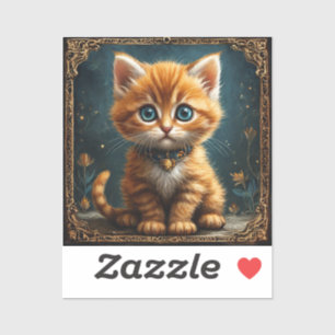 Pegatina Gato de dibujos animados lindo