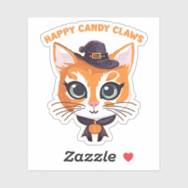 Pegatina Gato de Halloween