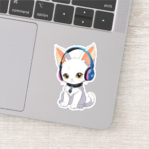 Pegatina Gato de Kawaii