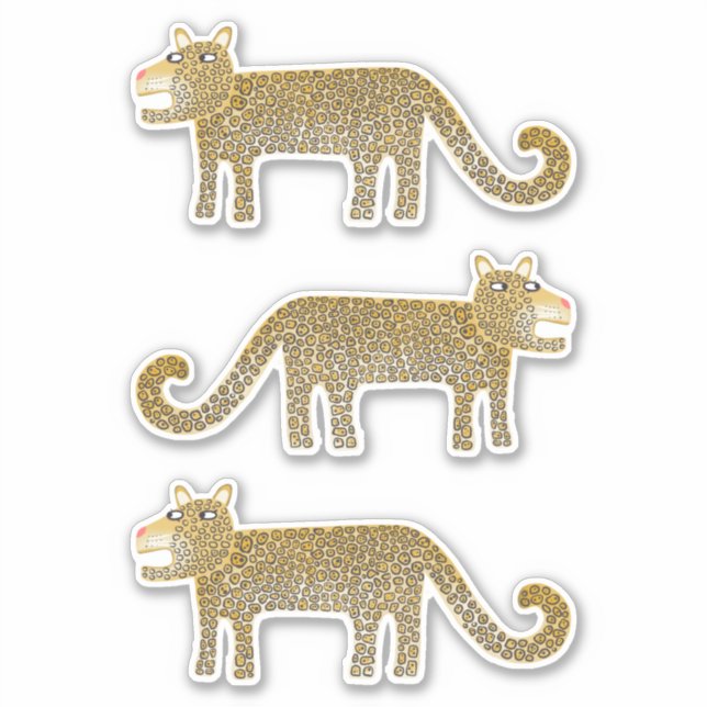Pegatina Gato de la jungla (Anverso)