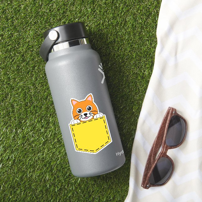 Pegatina Gato de Mascota de bolsillo (HydroFlask Insitu)
