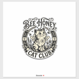 Pegatina Gato de Miel de Abeja Gráfico Divertido - Club de 