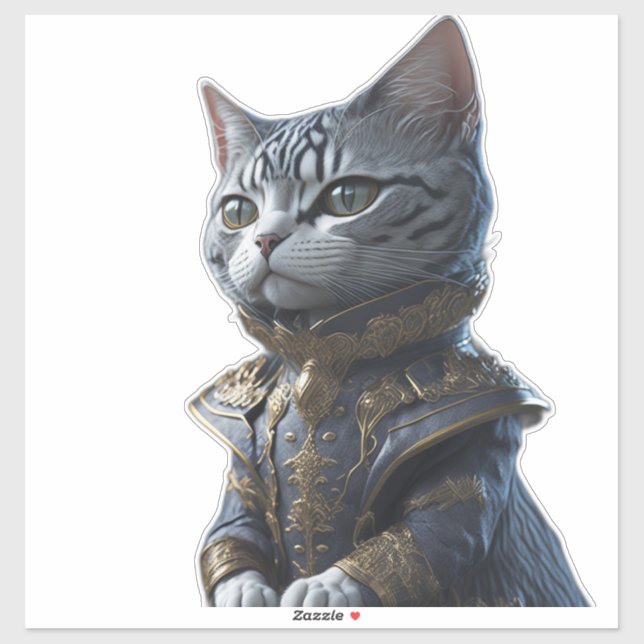 Pegatina Gato de moda de Victoria (Hoja)