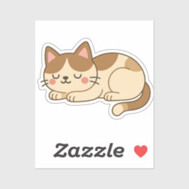 Pegatina Gato de Parche Calico – Gatito Dormido Adorable