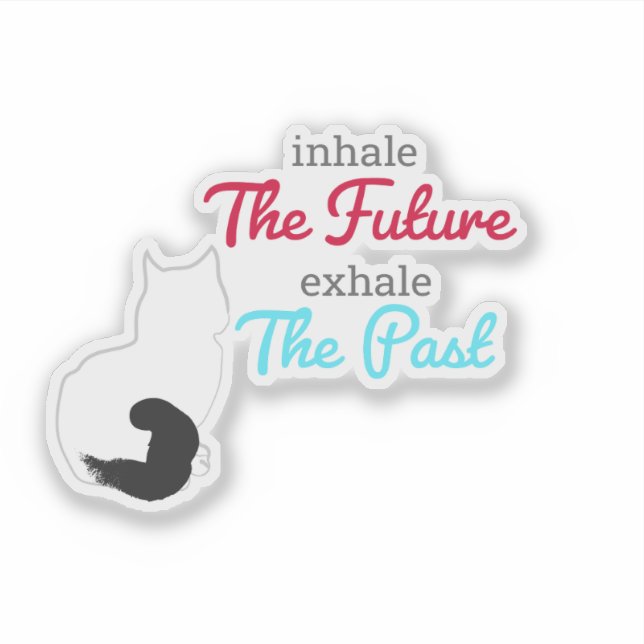 Pegatina Gato de salud mental (Anverso)