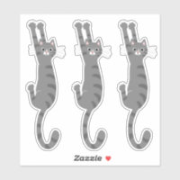 Gato De Tabby Gris Colgando | Gracioso Gris Strin 