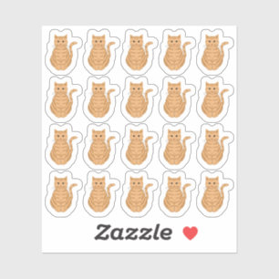 Pegatina Gato de Tabby Naranja Gato Jengibre Planificador d