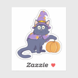 Pegatina Gato del asistente de personalizado Halloween