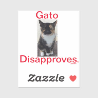 Pegatina Gato Desaprueba