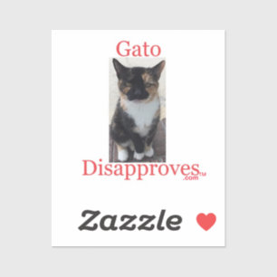 Pegatina Gato Desaprueba