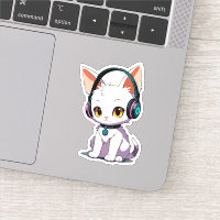 Gato Elegante con Auriculares