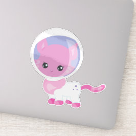 Pegatina Gato espacial, gato lindo, comonauta, astronauta,