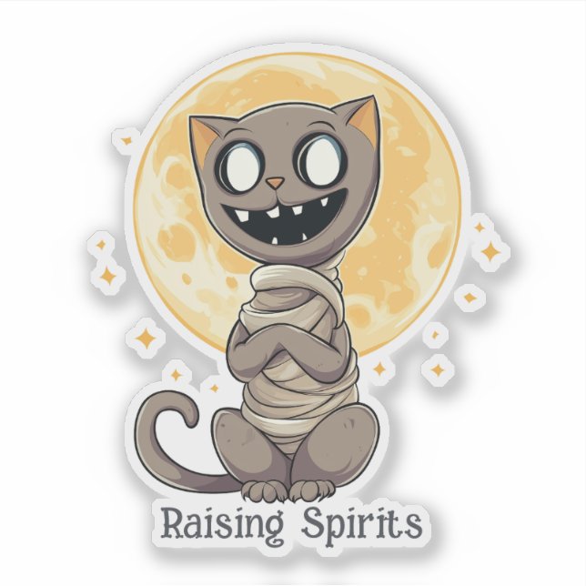 Pegatina Gato feliz de mamá (Anverso)