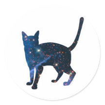 Pegatina Gato Galaxy