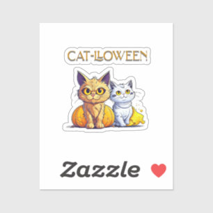 Pegatina Gato Halloween 